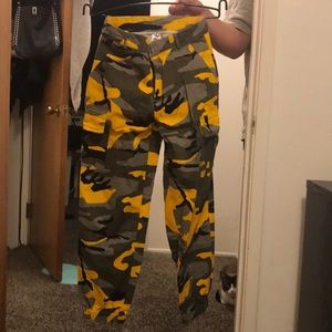 Yellow camo pants